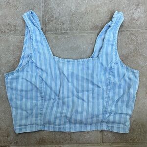 Striped baby blue tanktop